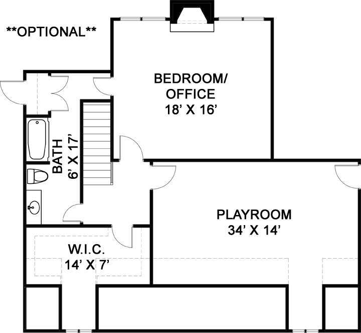 Second Floor Plan image of Haistens House Plan