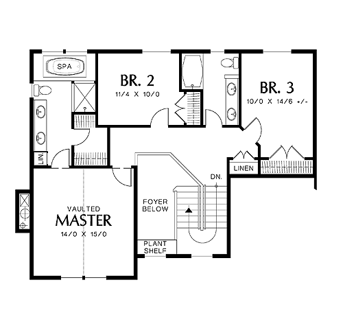 Second Floor Plan image of Levant House Plan
