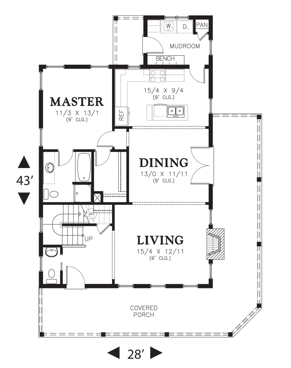 First Floor image of Redding House Plan