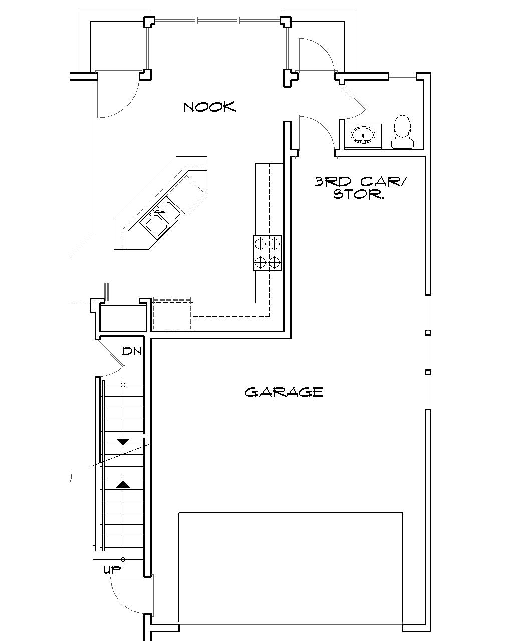 Basement Stair Location image of North Andover House Plan