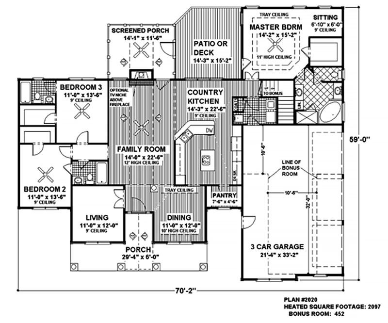 Floorplan image of The Oconee House Plan