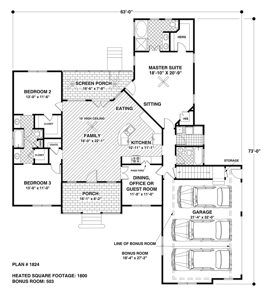 Floor Plan image of The Wellsley Cottage-S House Plan