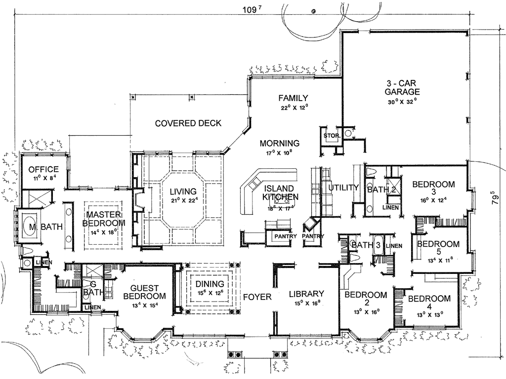 First Floor Plan image of The Valdosta House Plan