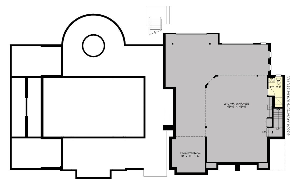 Basement Floor Plan image of Riverhaven House Plan