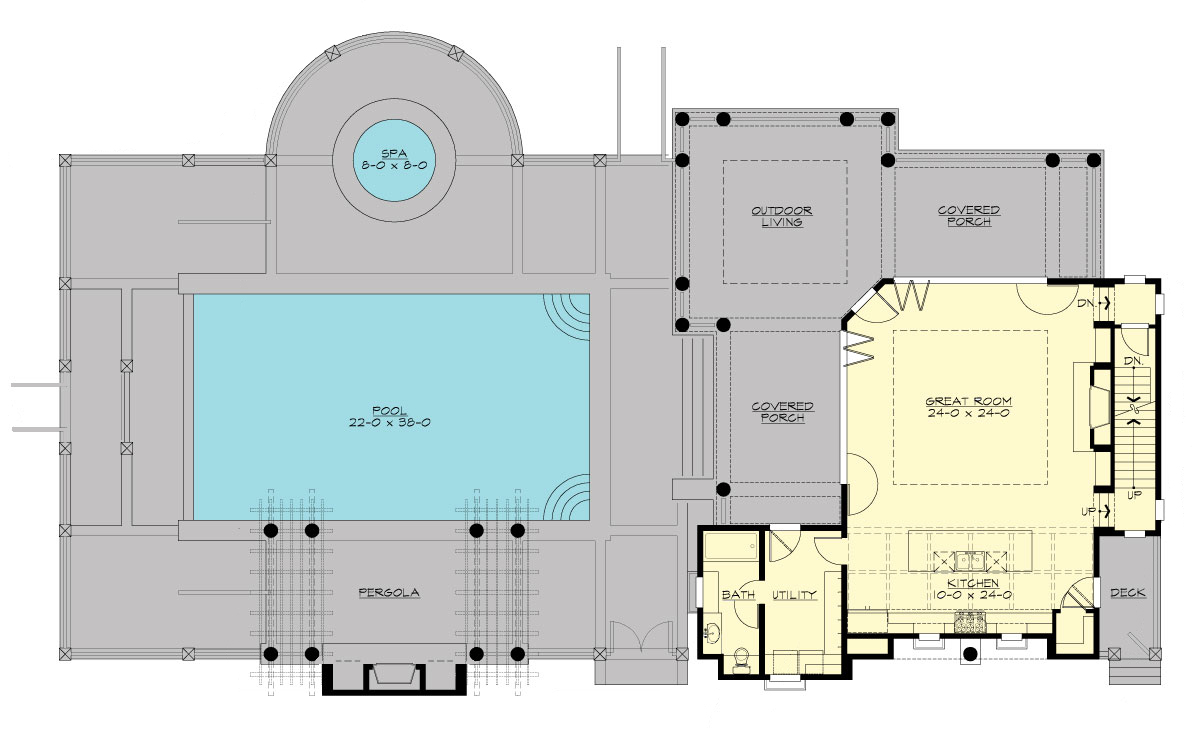 1st Floor Plan image of Riverhaven House Plan