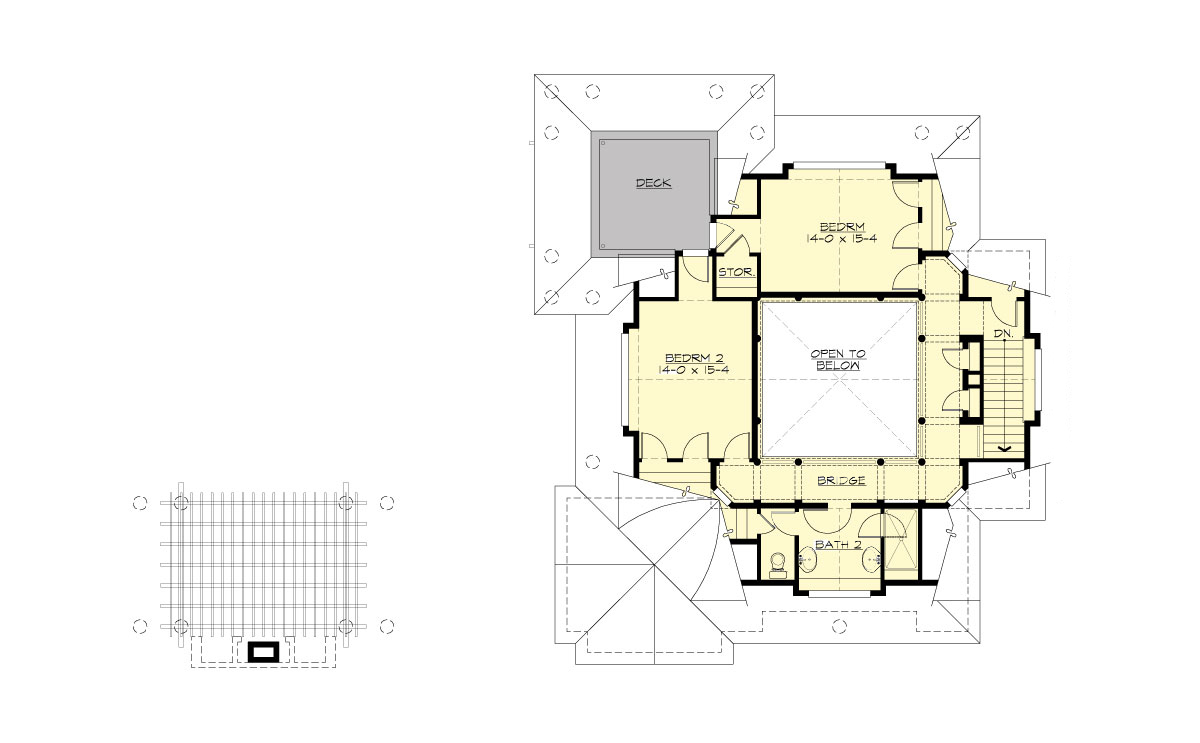 2nd Floor Plan image of Riverhaven House Plan