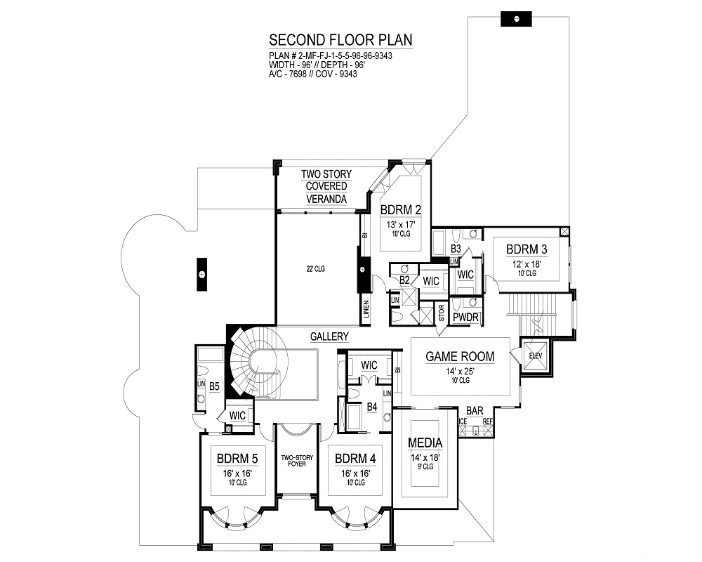 Second Floor image of The Elizabeth House Plan