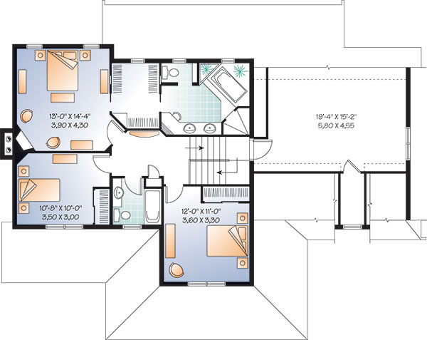 Second level image of Ridgewood 3 House Plan