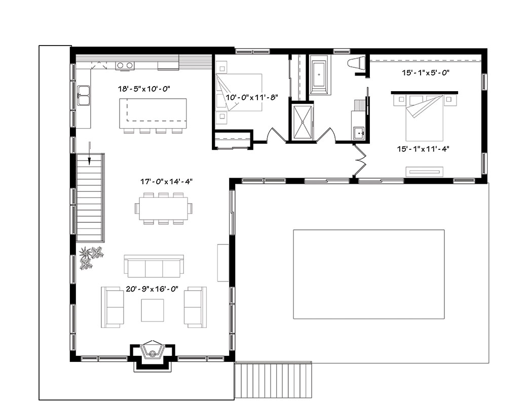 First floor image of Laeticia House Plan