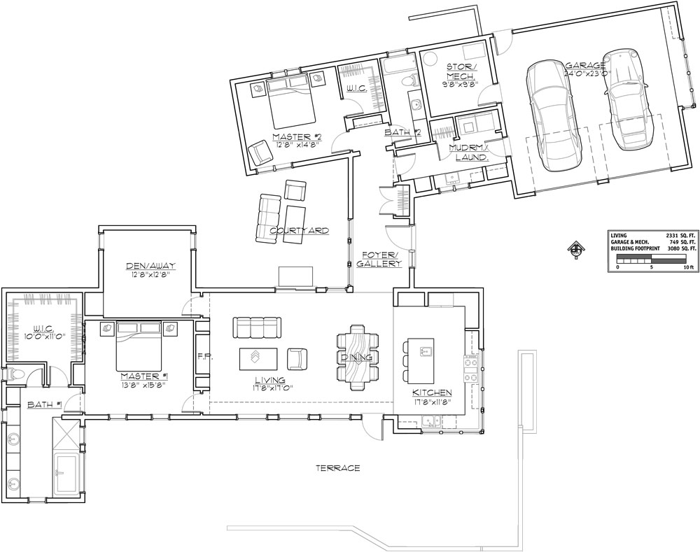 1st Floor Plan image of Shelvin House Plan