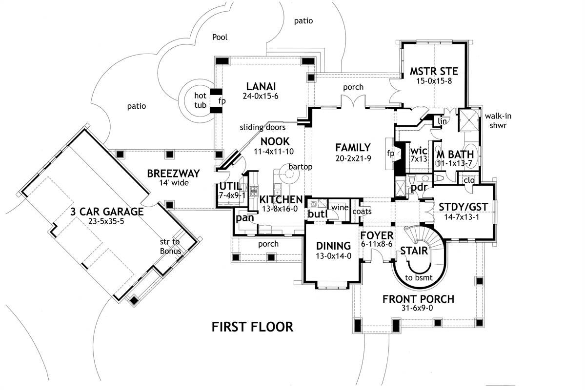 1st Floor Plan image of L'Bella Liza House Plan