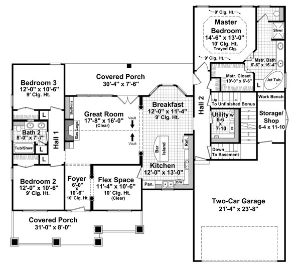 1st Level Floorplan image of The Lexington Avenue House Plan