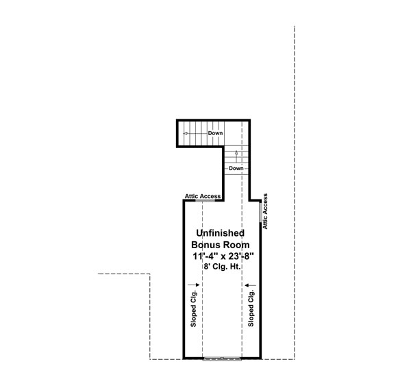 Bonus Room Floorplan image of The Lexington Avenue House Plan