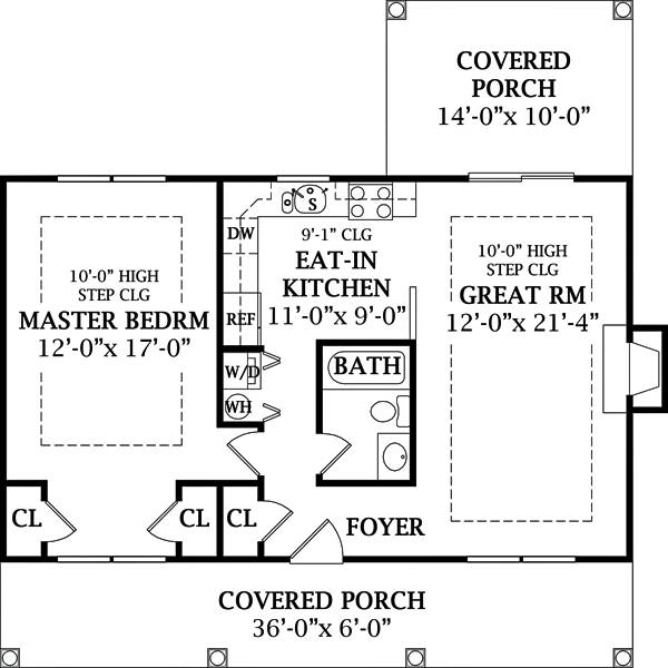 Floor Plan image of COUNTRY COTTAGE 1 House Plan