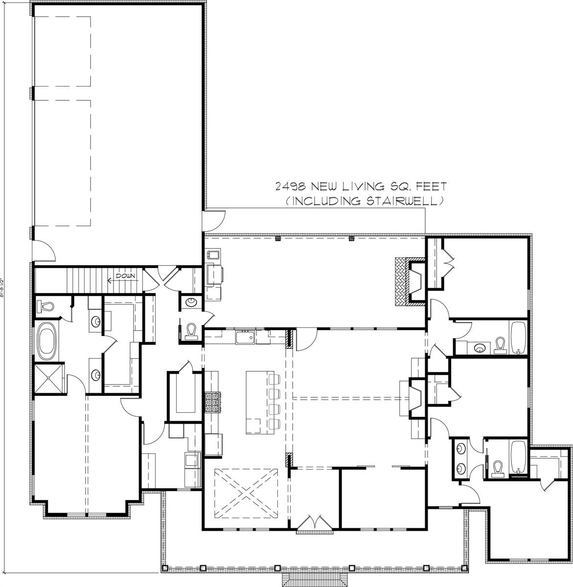 Basement Foundation (Crawlspace and Slab Also Available) image of Black Creek House Plan