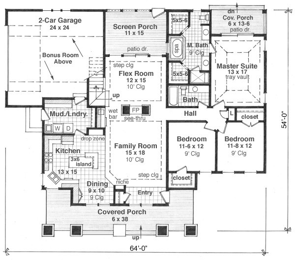1st Floor Plan image of Stratton House Plan