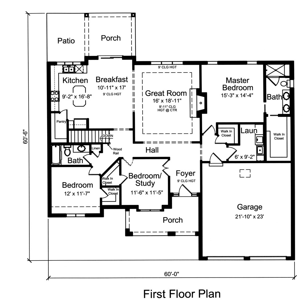 1st Floor Plan image of Southwood House Plan