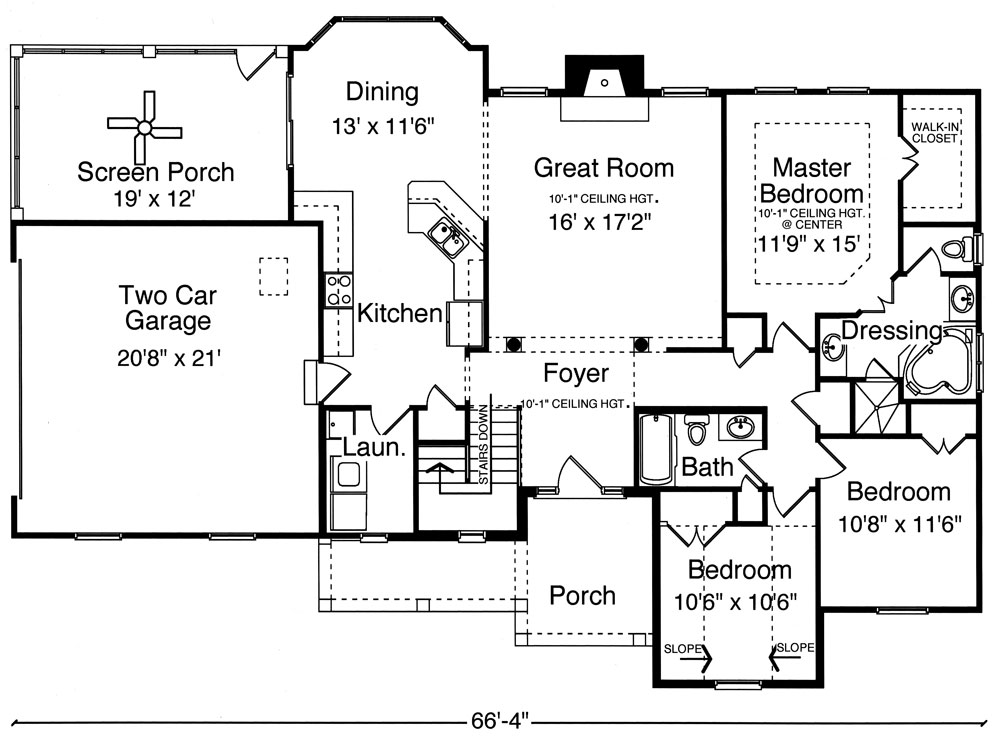 1st Floor Plan image of Denison House Plan