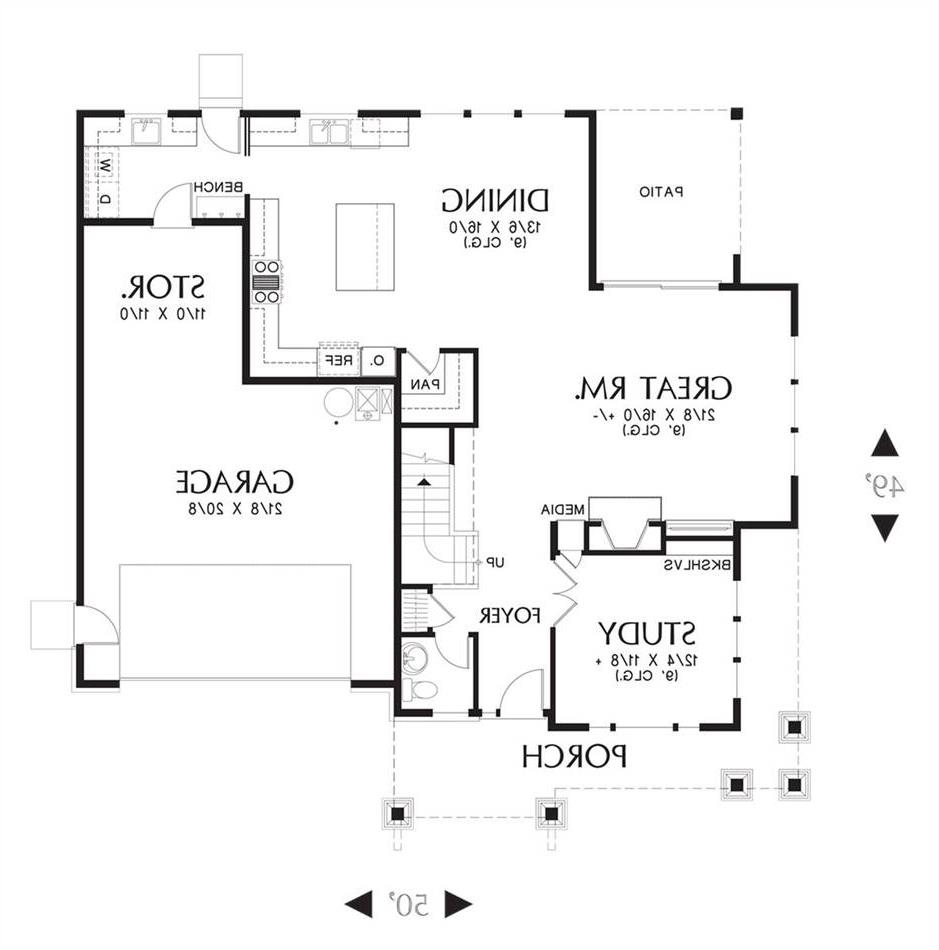 Main Floor Plan image of The Hood River House Plan