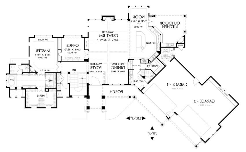First Floor Plan image of Waterville House Plan