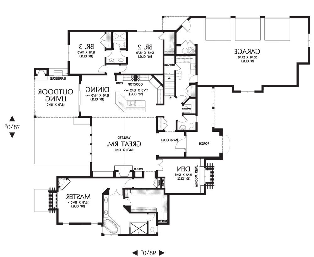 1st Floor Plan image of Denton House Plan