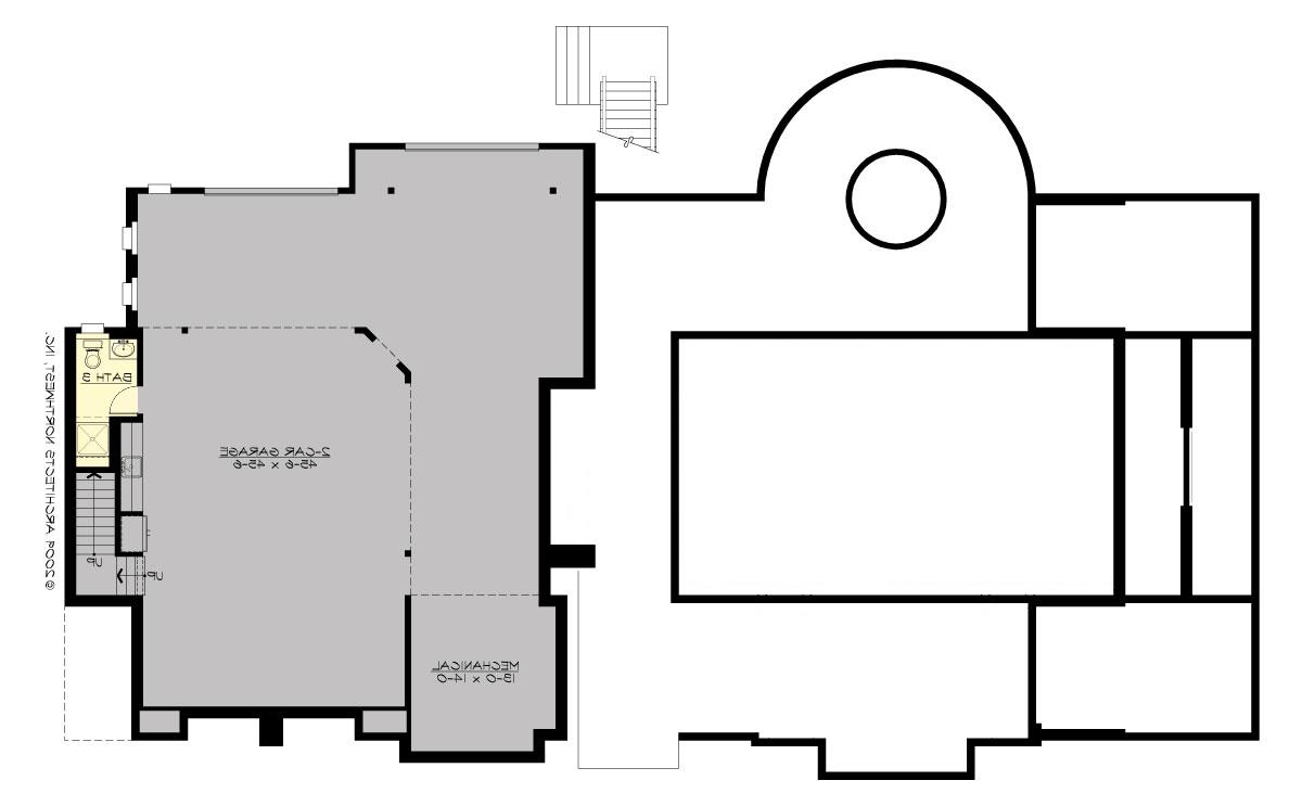 Basement Floor Plan image of Riverhaven House Plan