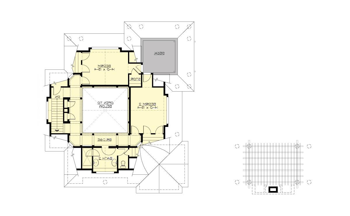 2nd Floor Plan image of Riverhaven House Plan