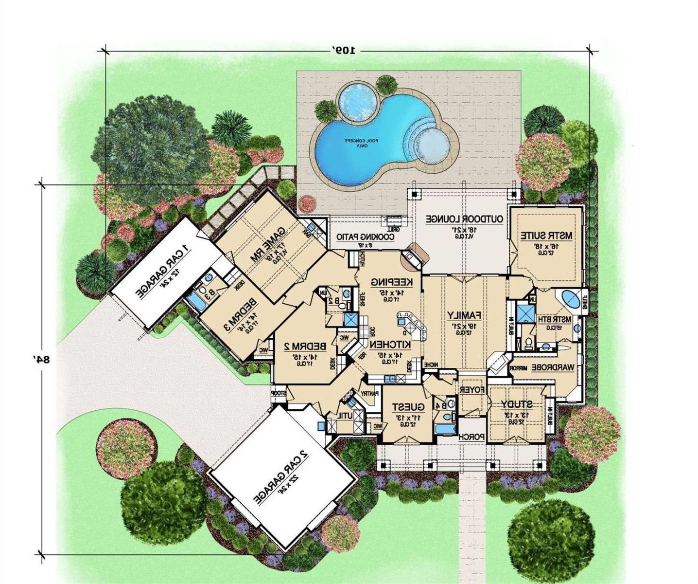 1st Floor image of Aspen Creek House Plan