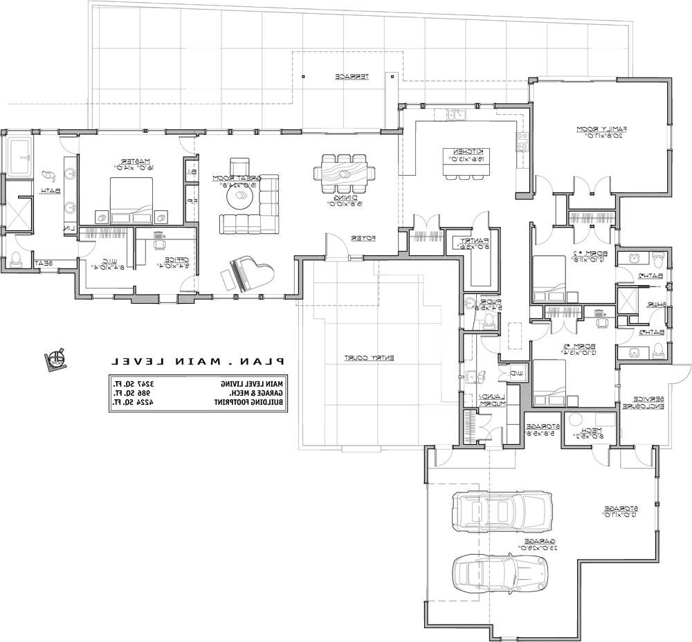 1st Floor Plan image of Open Contemporary House Plan