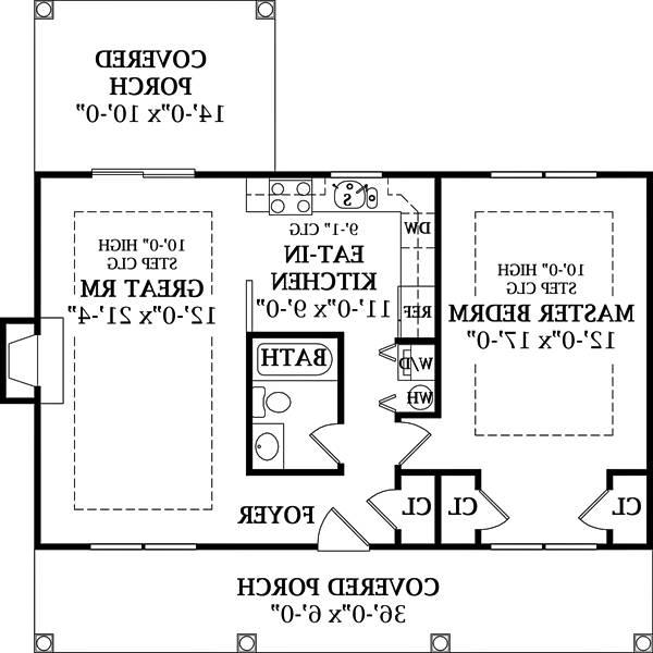 Floor Plan image of COUNTRY COTTAGE 1 House Plan