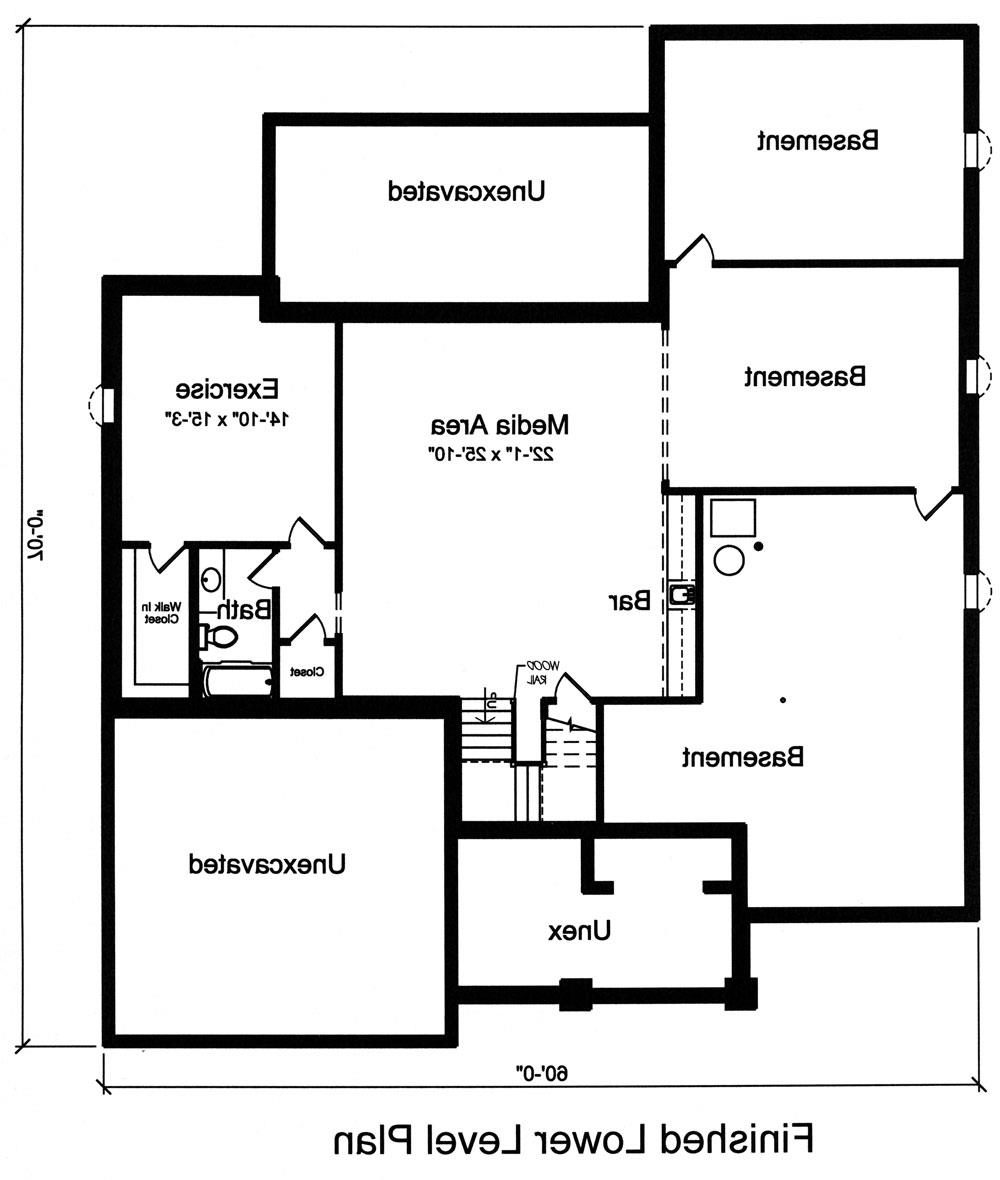 Basement Floor Plan image of Bethany House Plan