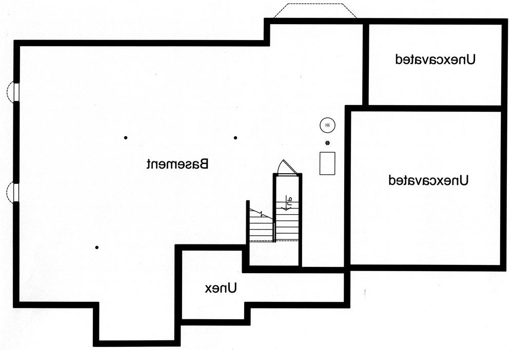 Basement Floor Plan image of Denison House Plan