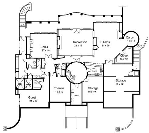 Basement Floor Plan image of Ramboulett House Plan
