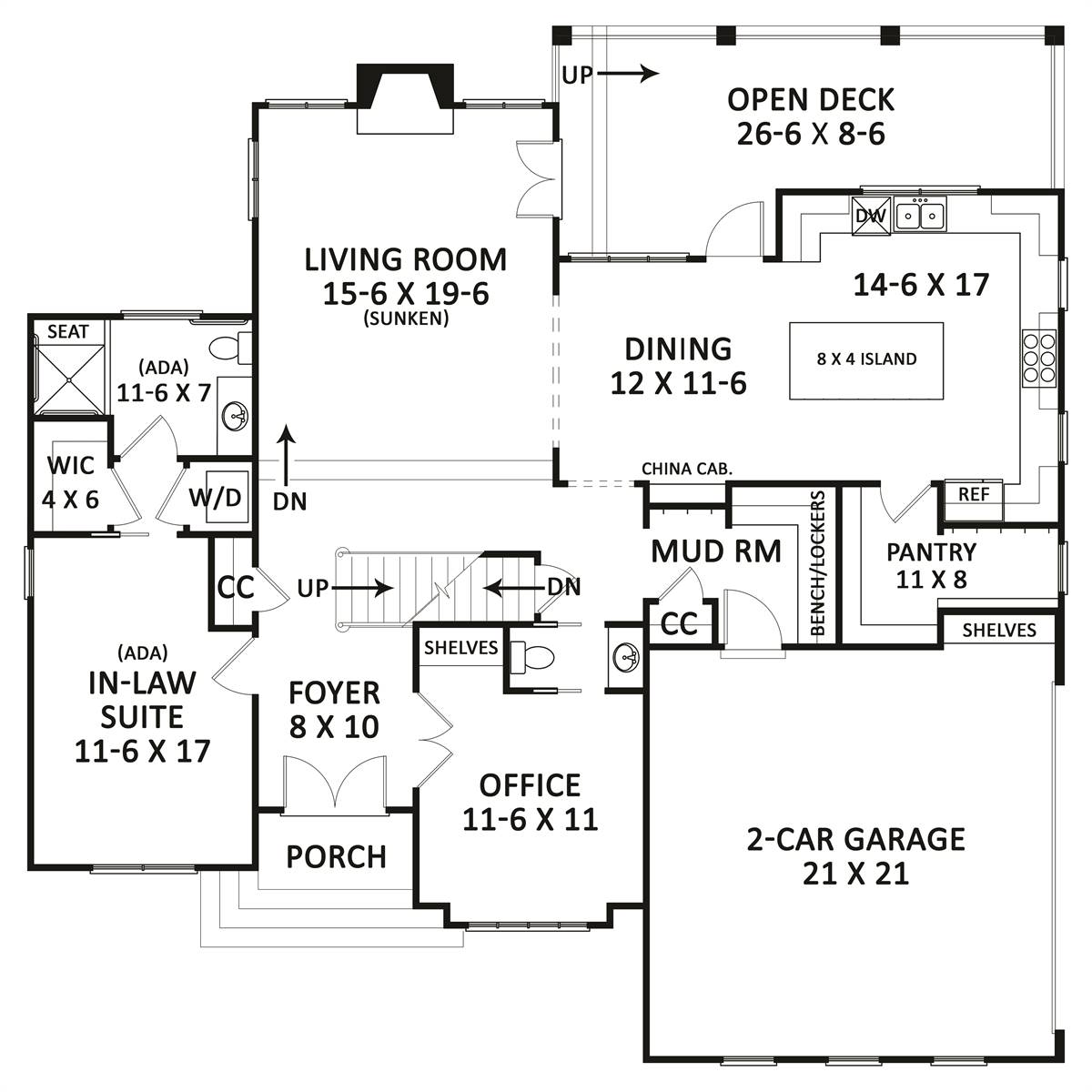1st Floor image of Linnwood House Plan