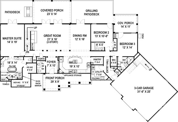 First Floor Plan image of Marymount House Plan