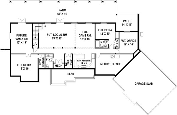 Basement Floor Plan image of Marymount House Plan