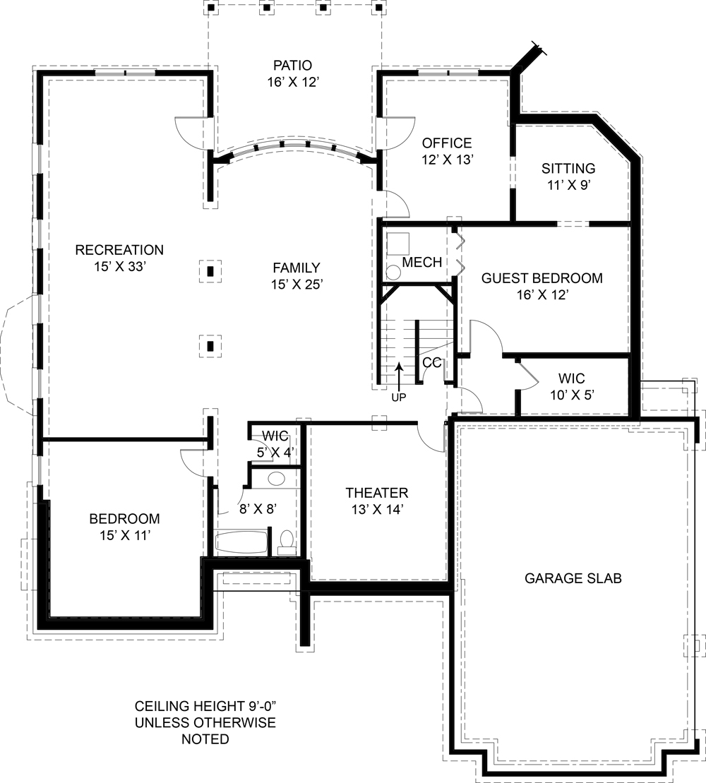 Basement image of Westover House Plan