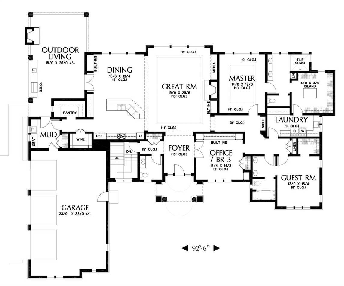 Main Floor Plan image of Hassell House Plan