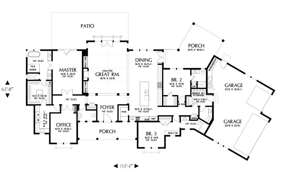 Main Floor Plan image of Saint Paul House Plan