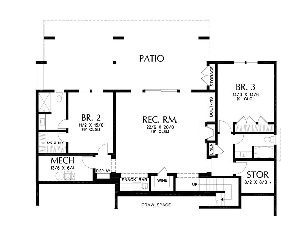 Lower Floor image of Warrington House Plan