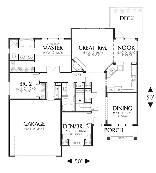 First Floor Plan image of Wallingford House Plan