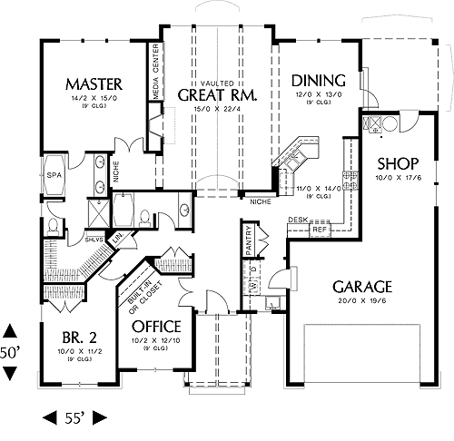 First Floor Plan image of Royalton House Plan