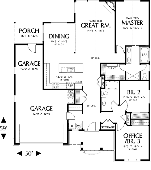 First Floor Plan image of Phillipston House Plan