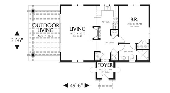 First Floor Plan image of Stavely House Plan