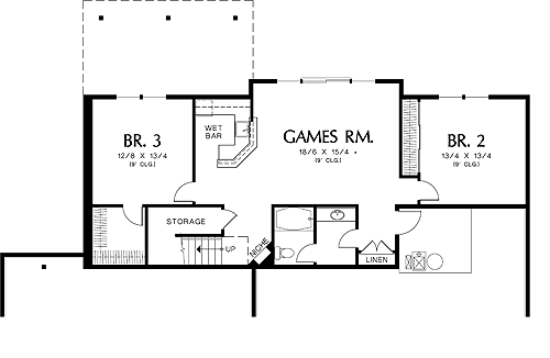 Lower Level image of Barkhamsted House Plan
