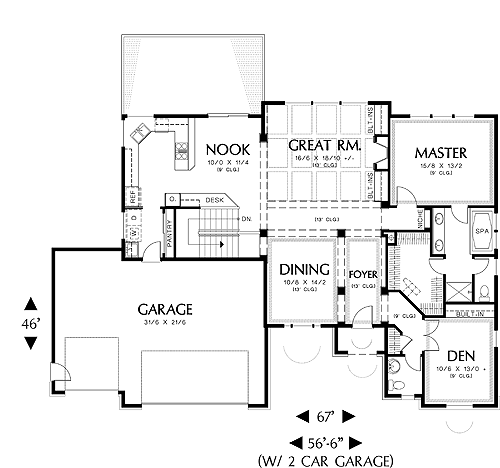 First Floor Plan image of Barkhamsted House Plan
