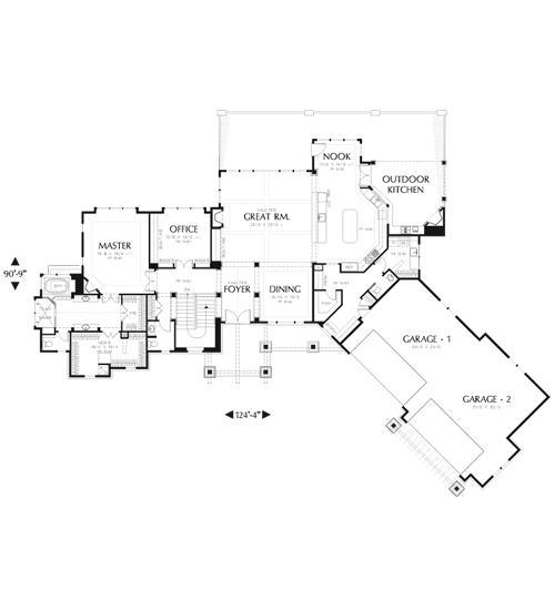 First Floor Plan image of Wendell House Plan