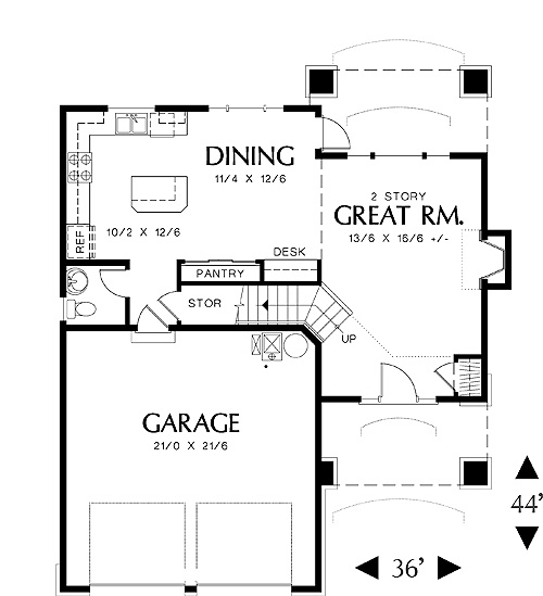 First Floor Plan image of Dundee House Plan