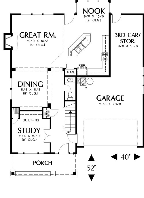 First Floor Plan image of North Andover House Plan