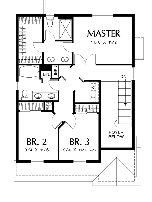 Second Floor Plan image of Peabody House Plan